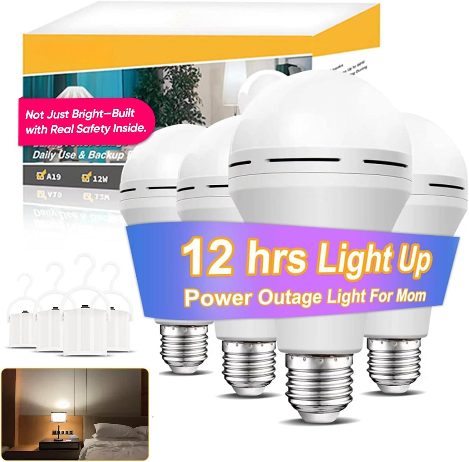 Power Outage Light - หลอดไฟฉุกเฉินแบบชาร์จไฟได้ ใช้ได้เมื่อไฟดับ 15W เทียบเท่า 80W หลอดไฟ