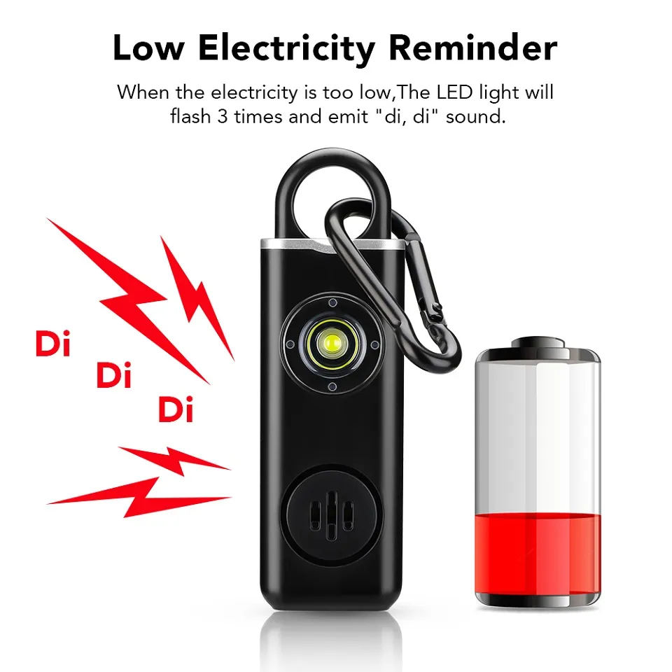 130dB Self Defense ALARM พกพา  - Personal Alarm Keychain บทวิจารณ์และราคา