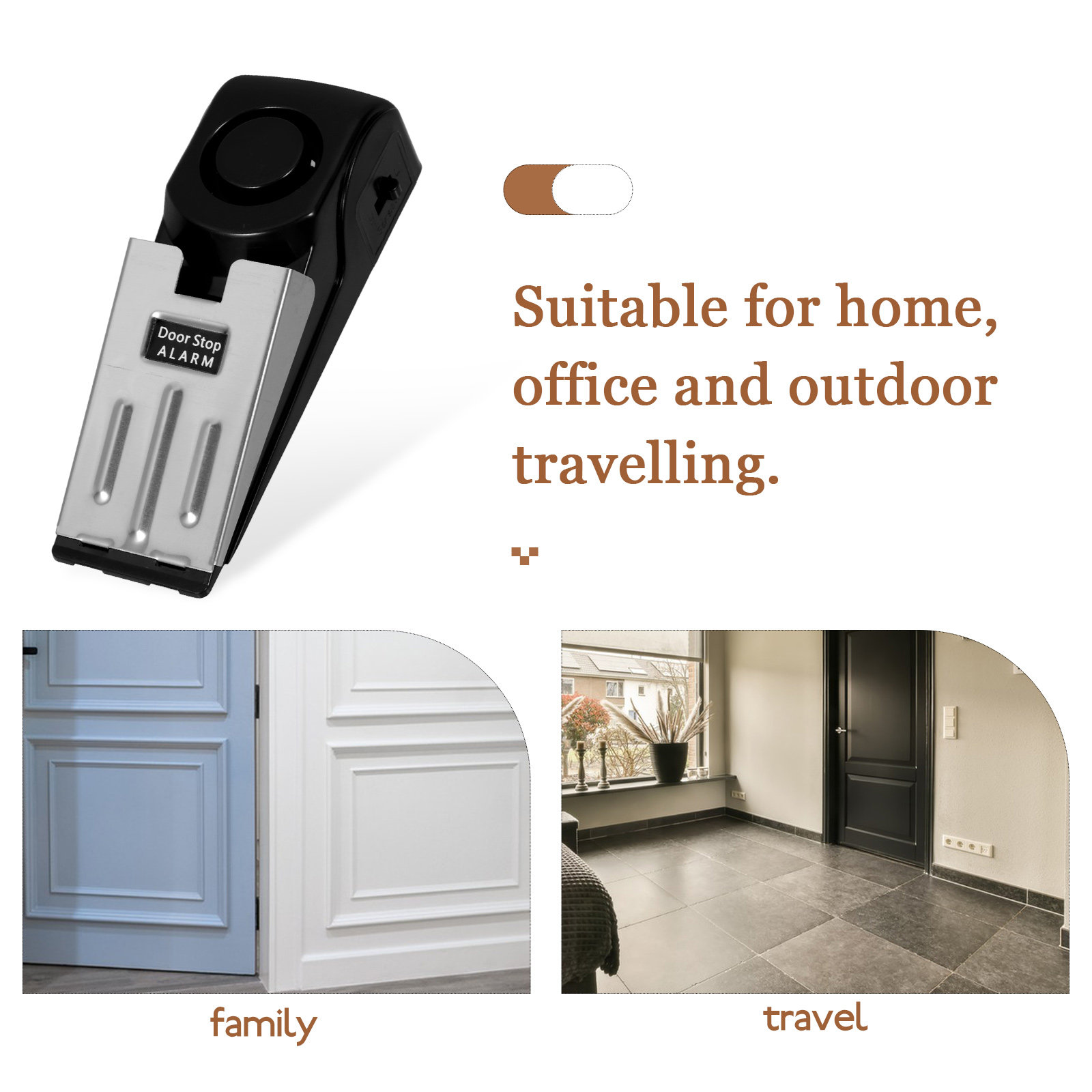 อุปกรณ์กันขโมยแบบสัญญาณเตือนปร - Door Stop Alarm บทวิจารณ์และราคา